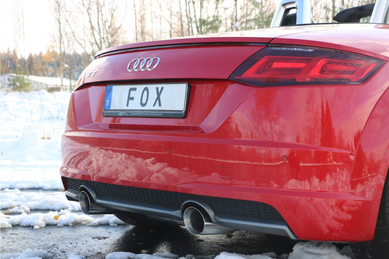 FOX Audi TT FV3 1,8/2,0 Liter 132/169KW Endschalldämpfer Auspuff 2x100mm Typ 25