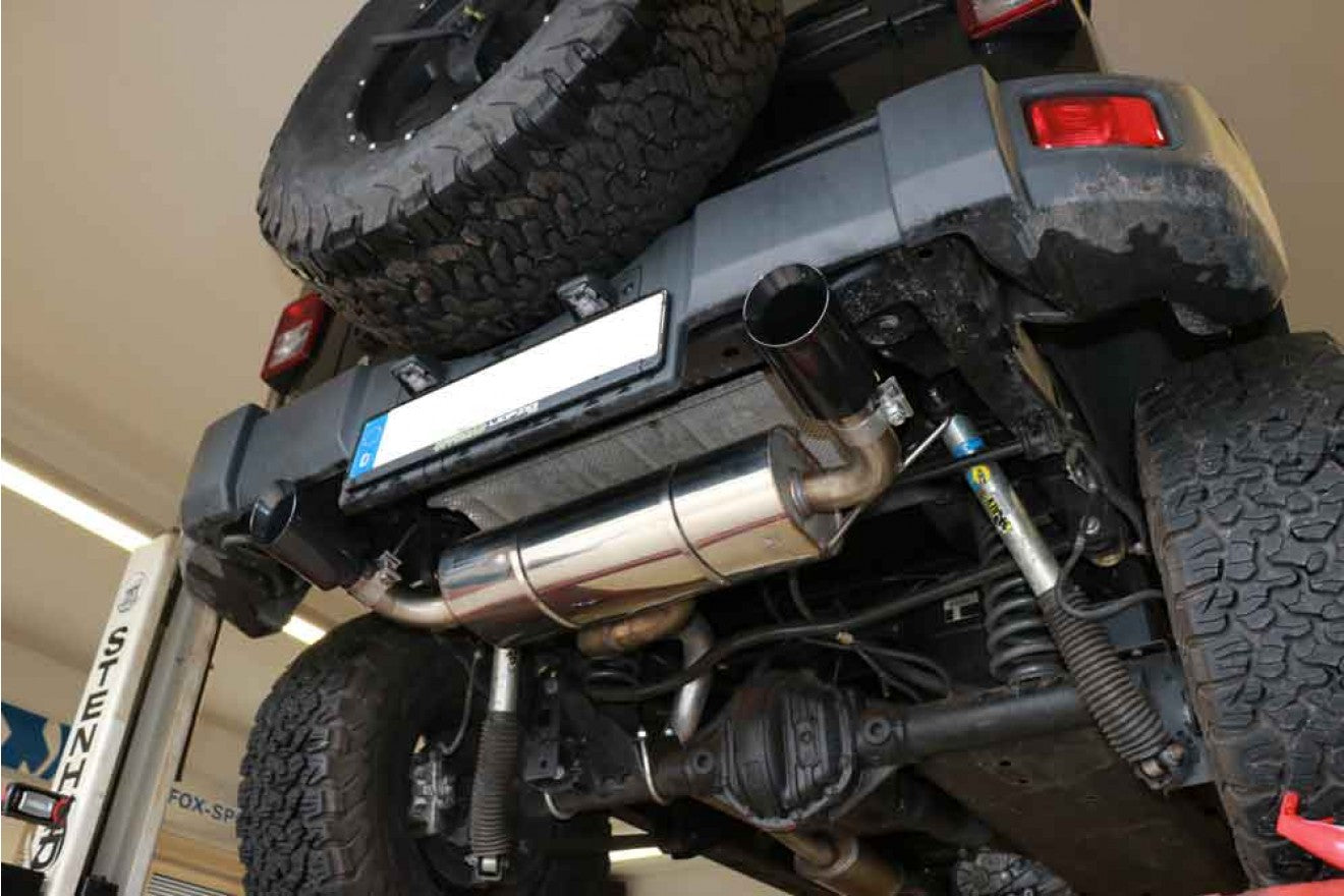 FOX Jeep Wrangler III  JK Endschalldämpfer Ausgang Auspuff Duplex 1x100mm Typ 25 Schwarz