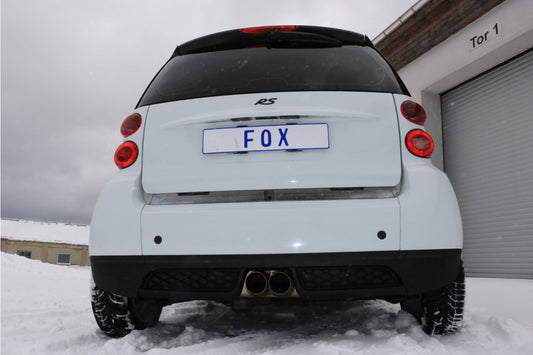 FOX Smart Fortwo 451 Coupe 1,0 Liter Endschalldämpfer Auspuff 52KW Duplex 2x80mm Typ 14
